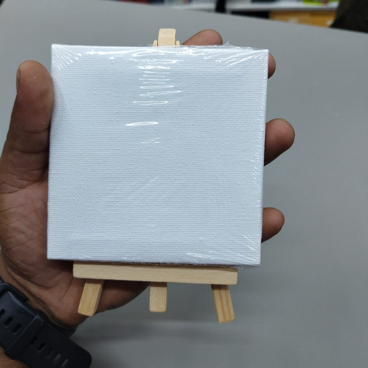 Chinese Mini Easel With Canvas 4x4 inch