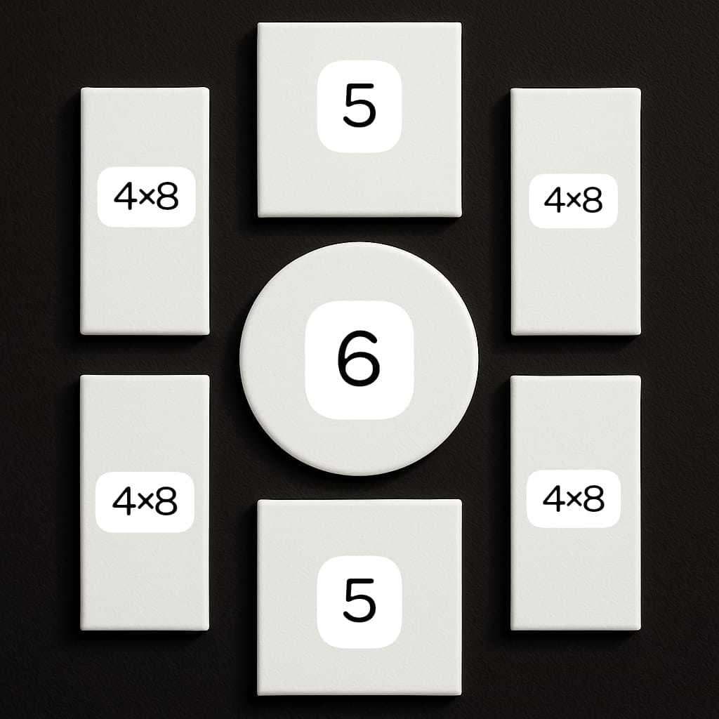 Canvas Combo (4x8 4ta, 5x5 2ta, 6 Round)