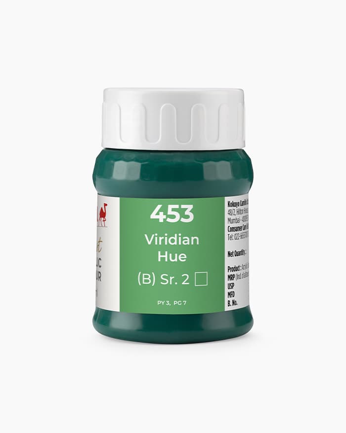 Camel Artist Acrylic Colours Individual jar of Viridian Hue Sr 2 in 500 ml