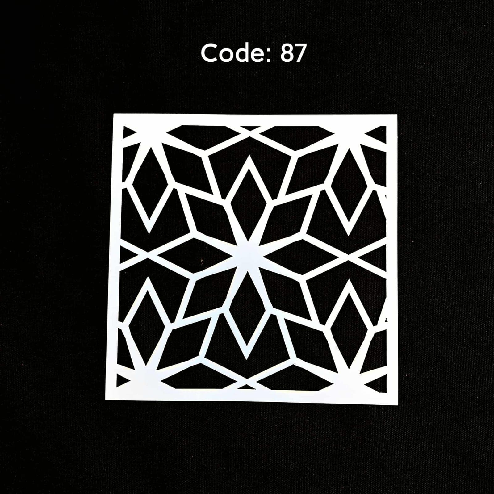 Stencil Code 87 (8x8 inch) 