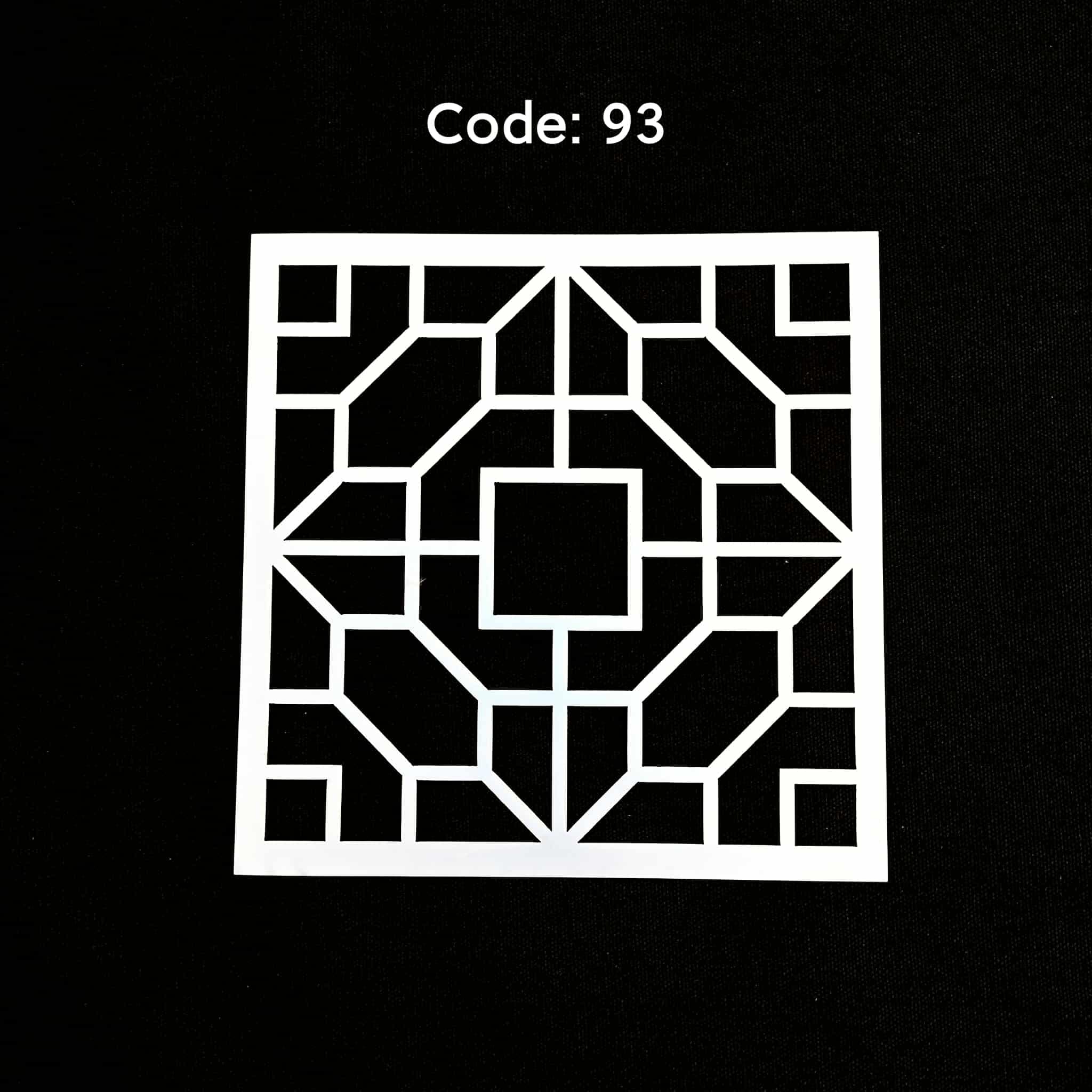 Stencil Code 93 (8x8 inch) 