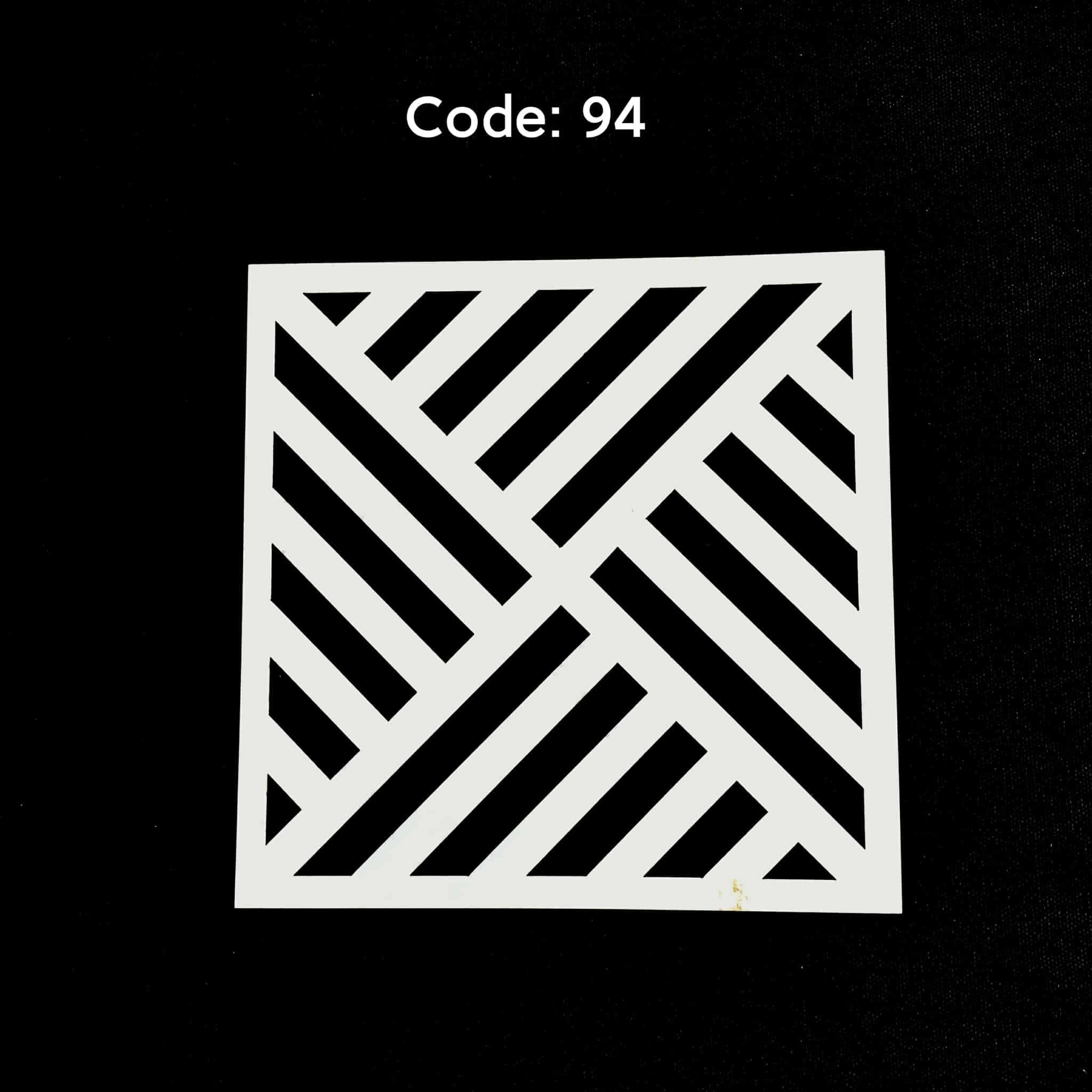 Stencil Code 94 (8x8 inch) 