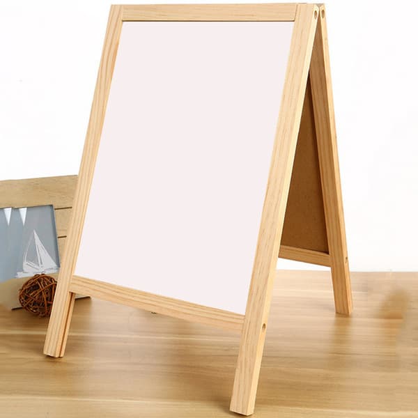 Blackboard  Double-Sided Wooden Drawing Board Easel 7.5x10 Inch