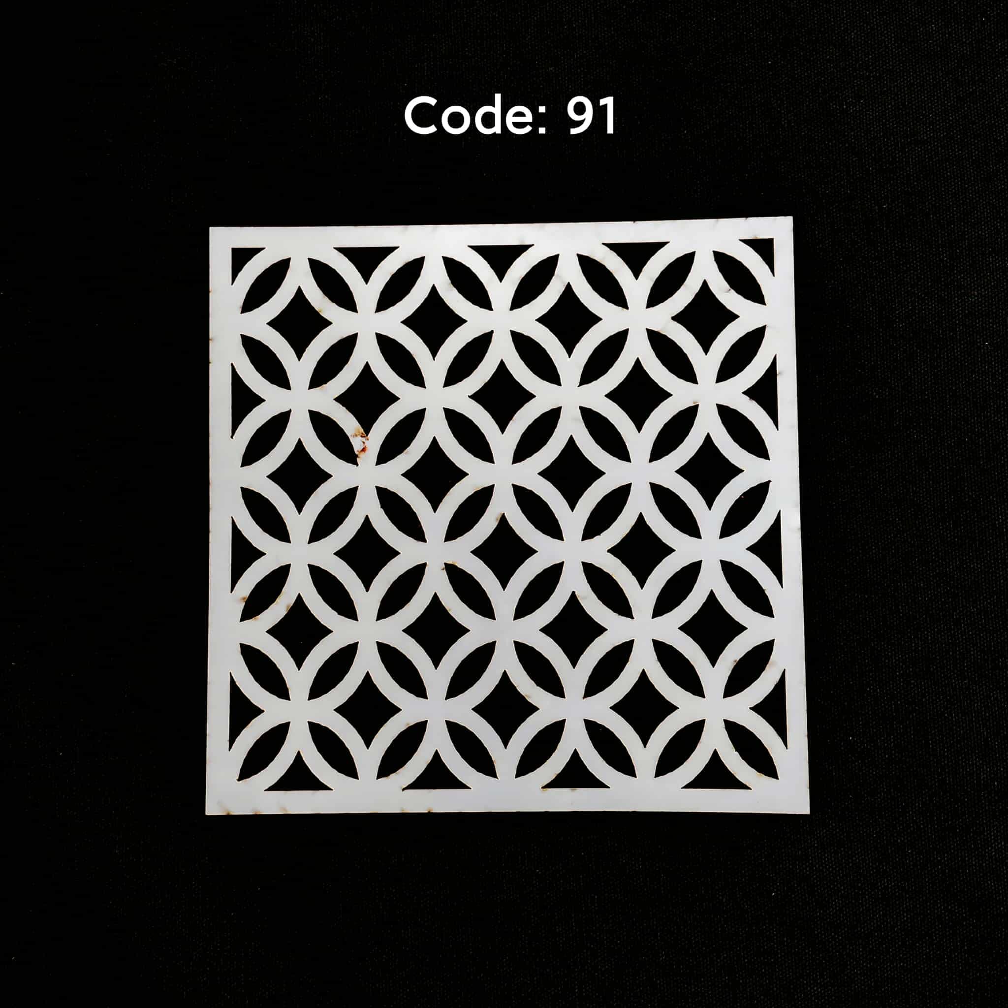 Stencil Code 91 (8x8 inch) 