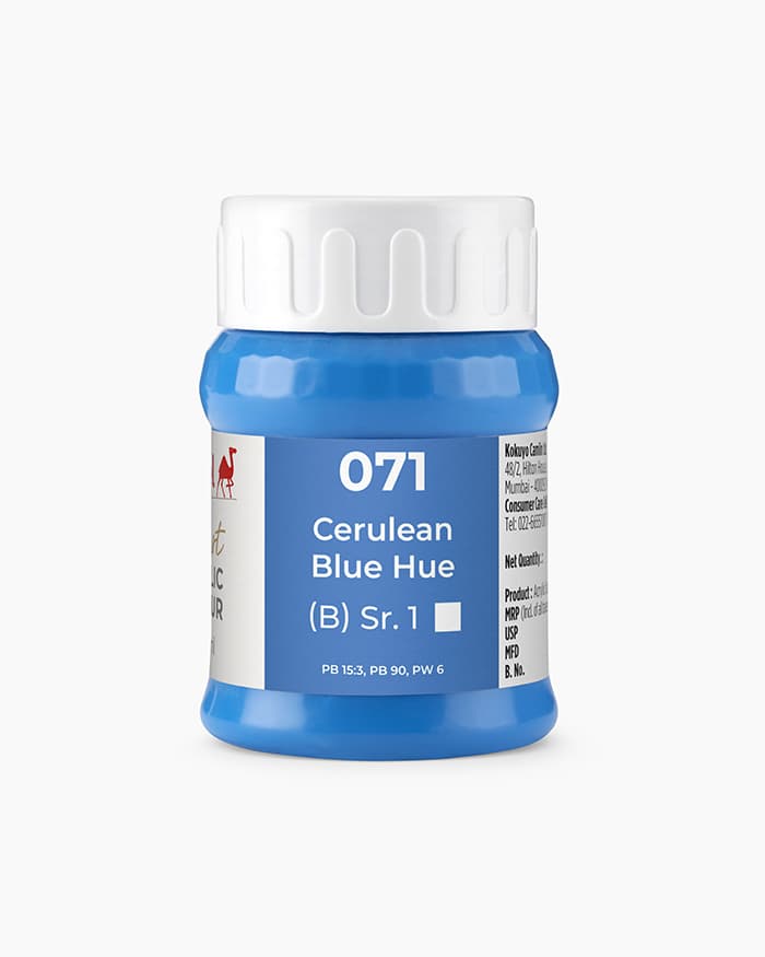 Camel Artist Acrylic Colours Individual jar of Cerulean Blue Hue Sr 1 in 500 ml