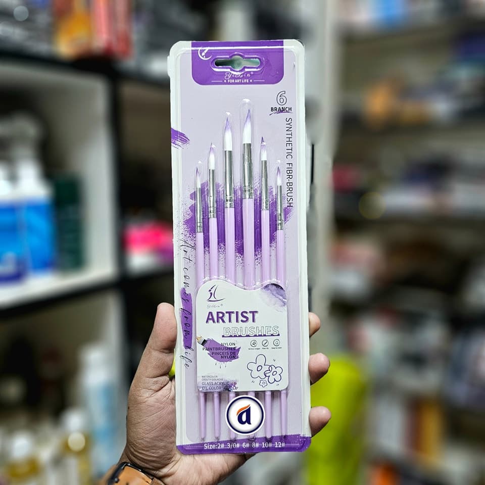 Yixin Artist Round Brush Set 6pc H-2D