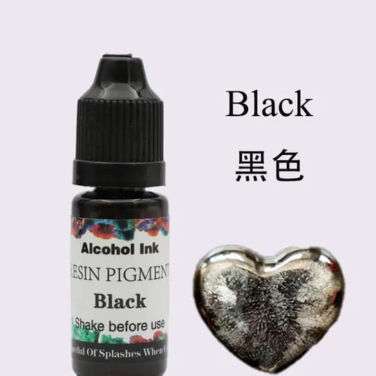 Alcohol ink resin pigment 10ML [ BLACK ]
