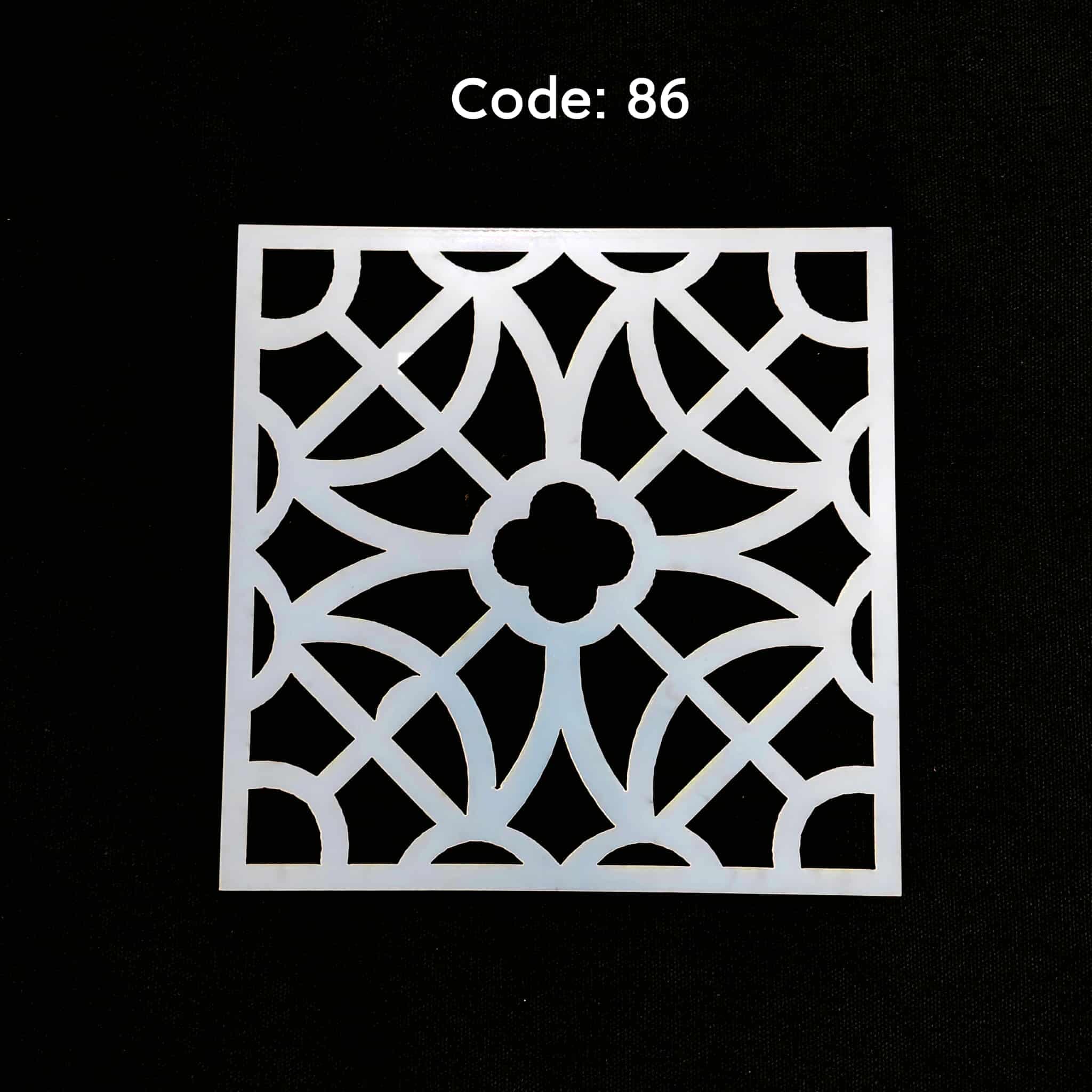 Stencil Code 86 (8x8 inch) 