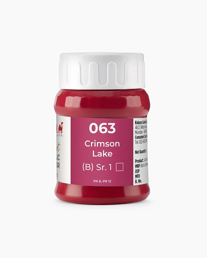 Camel Artist Acrylic Colours Individual jar of Crimson Lake Sr 1 in 500 ml