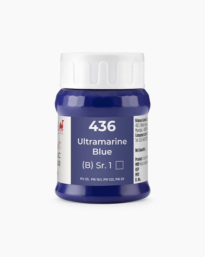Camel Artist Acrylic Colours Individual jar of Ultramarine Blue Sr 1 in 500 ml