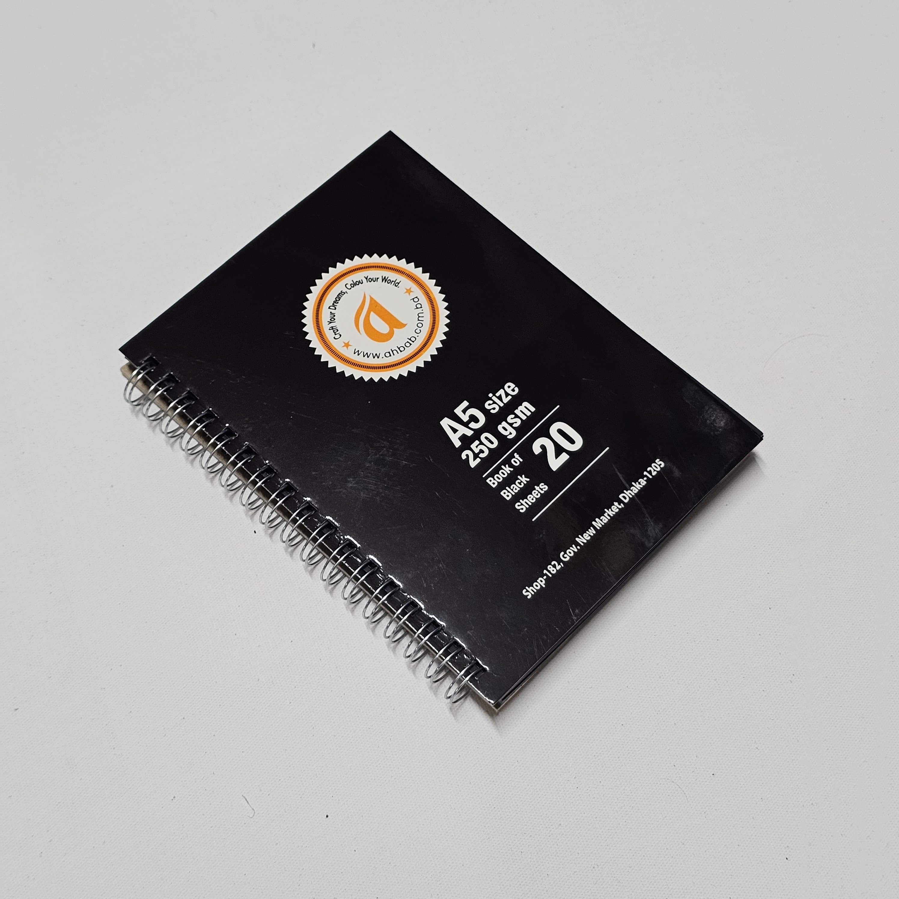Ahbab Black Sketch Pad A5