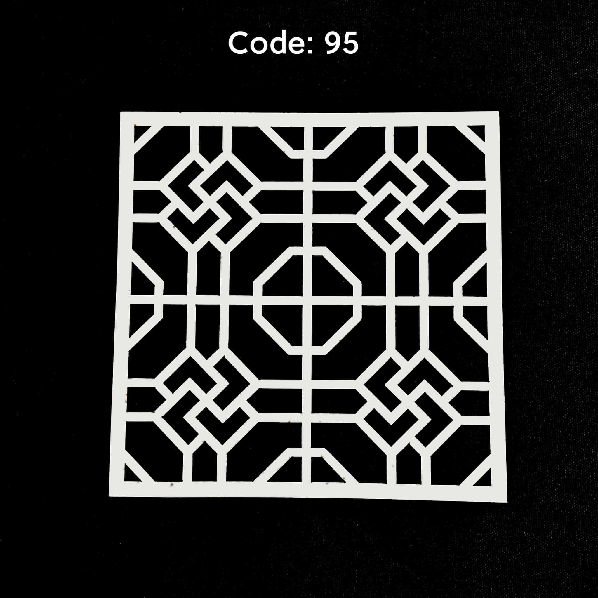 Stencil Code 95 (8x8 inch) 