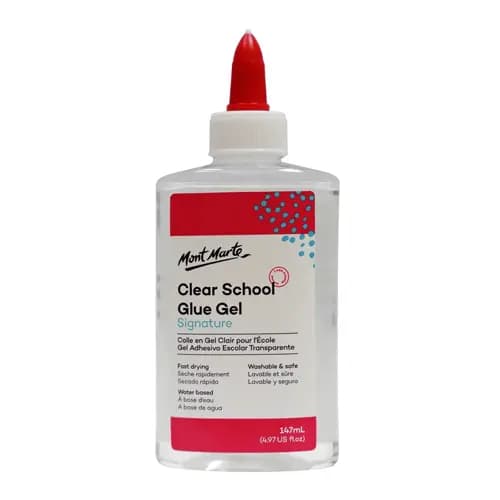 Mont Marte Clear School Glue 147ml washable