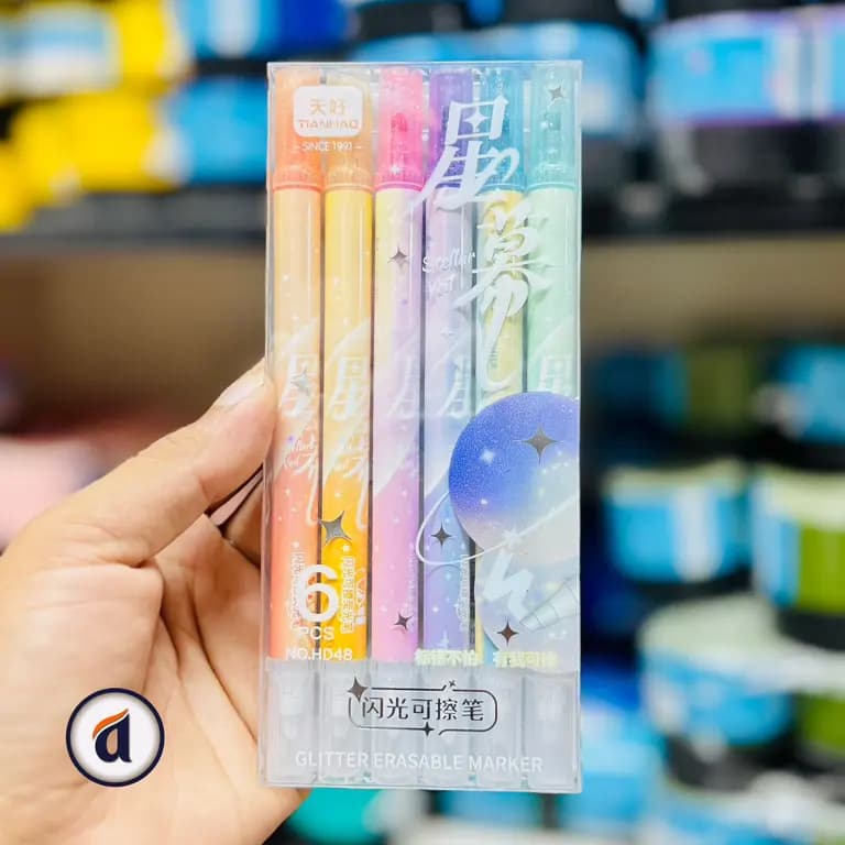 Glitter Erasable Highlighter Marker No: HD48