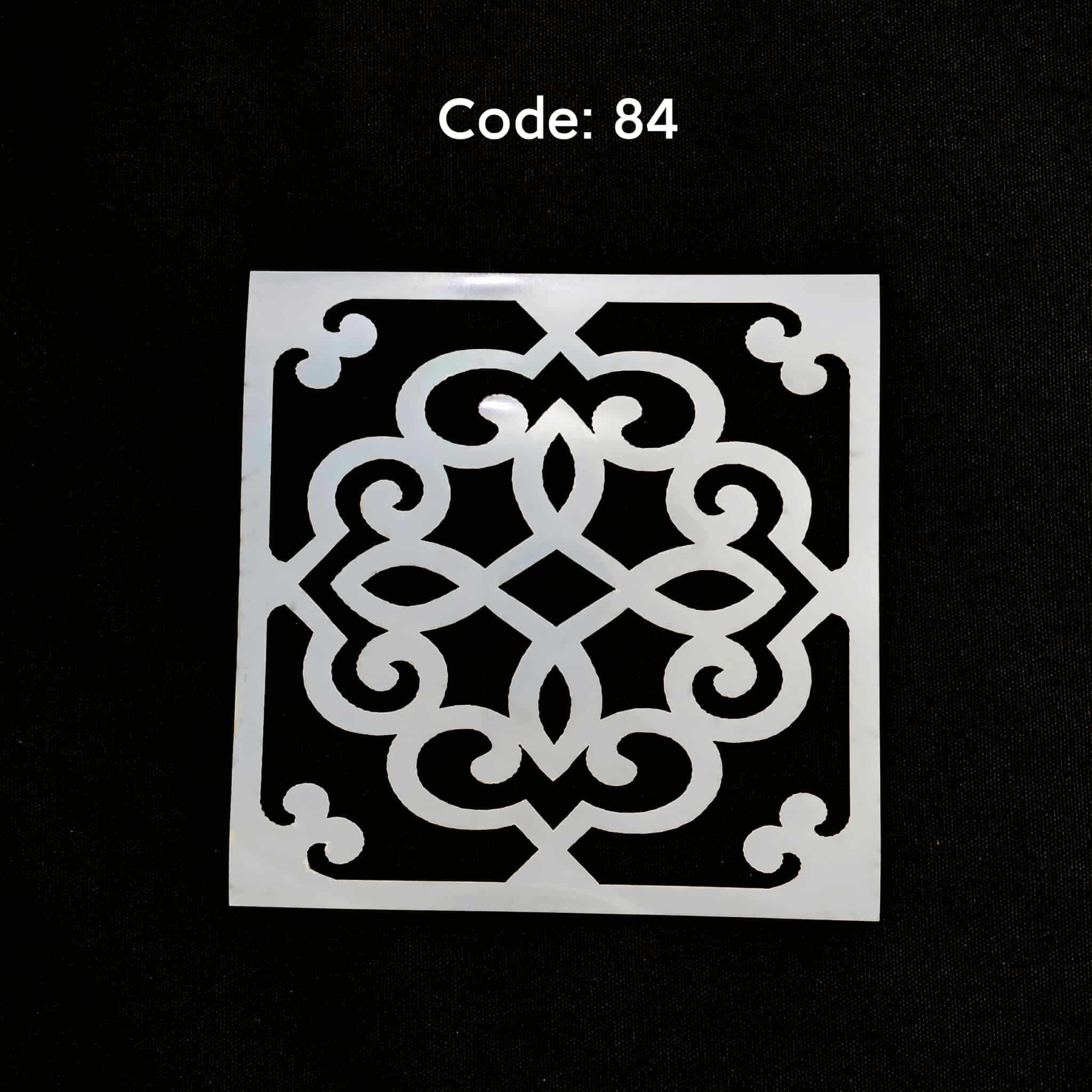 Stencil Code 84 (8x8 inch) 