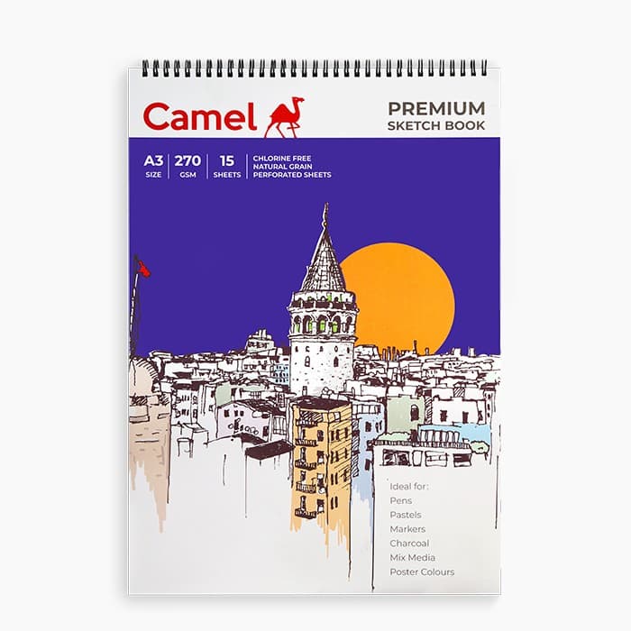 Camel Premium Sketch Book 270 GSM Individual Book in A3