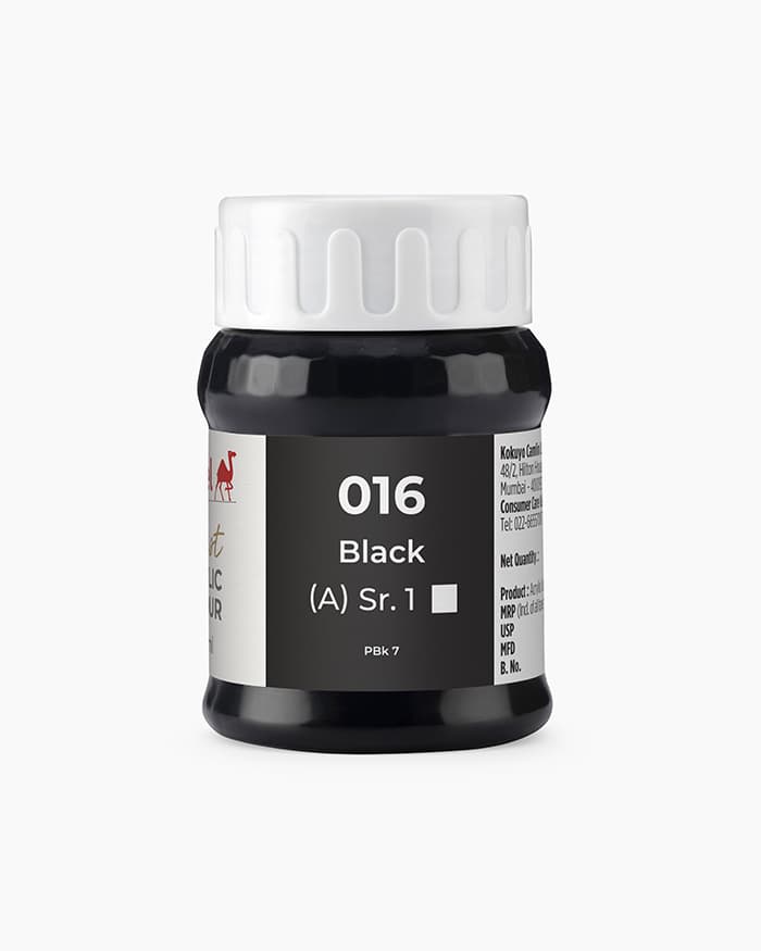 Camel Artist Acrylic Colours Individual jar of Black Sr 1 in 500 ml
