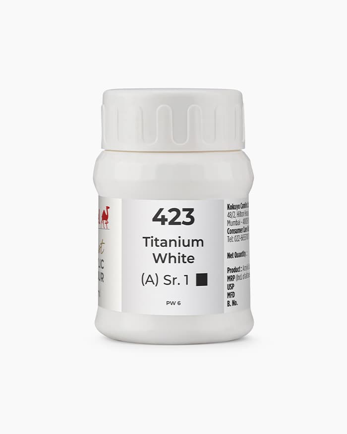 Camel Artist Acrylic Colours Individual jar of Titanium White Sr 1 in 500 ml