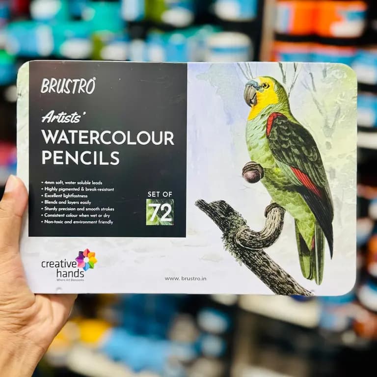 Brustro Artists Watercolour Pencil Set – 72 Colors (BRAWCP72)