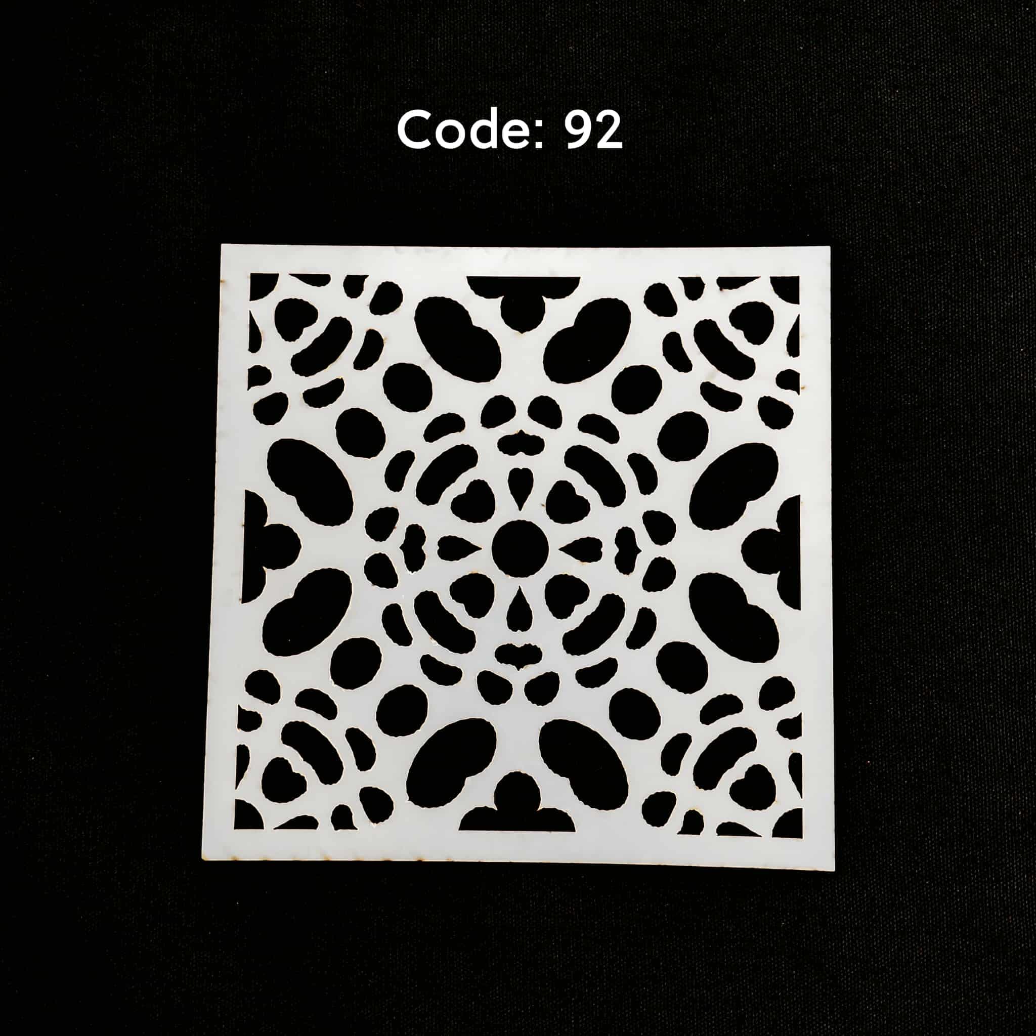 Stencil Code 92 (8x8 inch) 