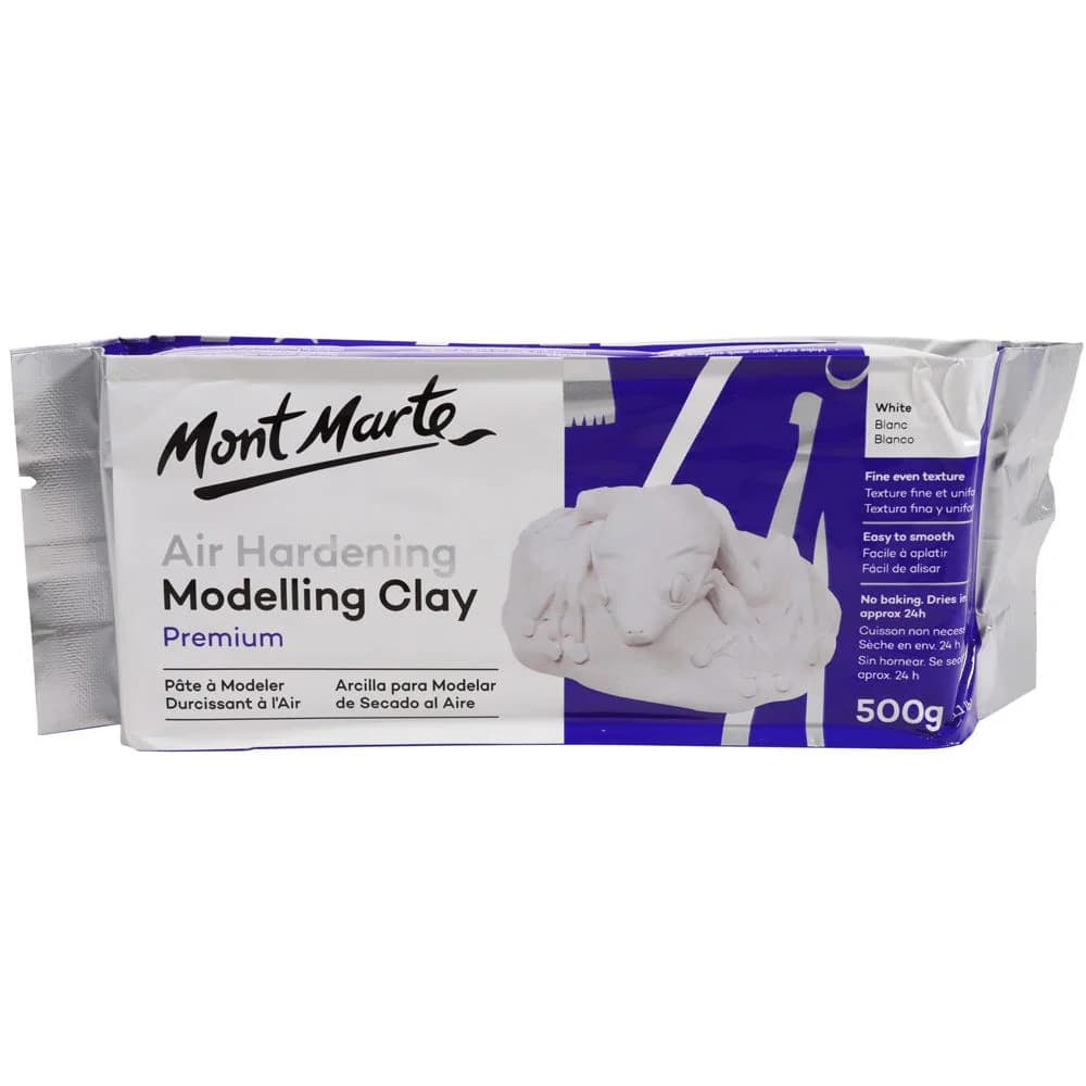 Mont Marte Air Hardening Modelling Clay 500g White
