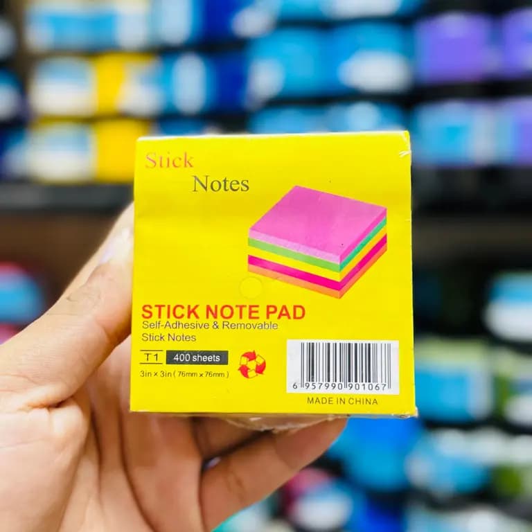 Sticky Notes 3x3" Post It Note Pad 5 Colors notepaper - 400 Sheets