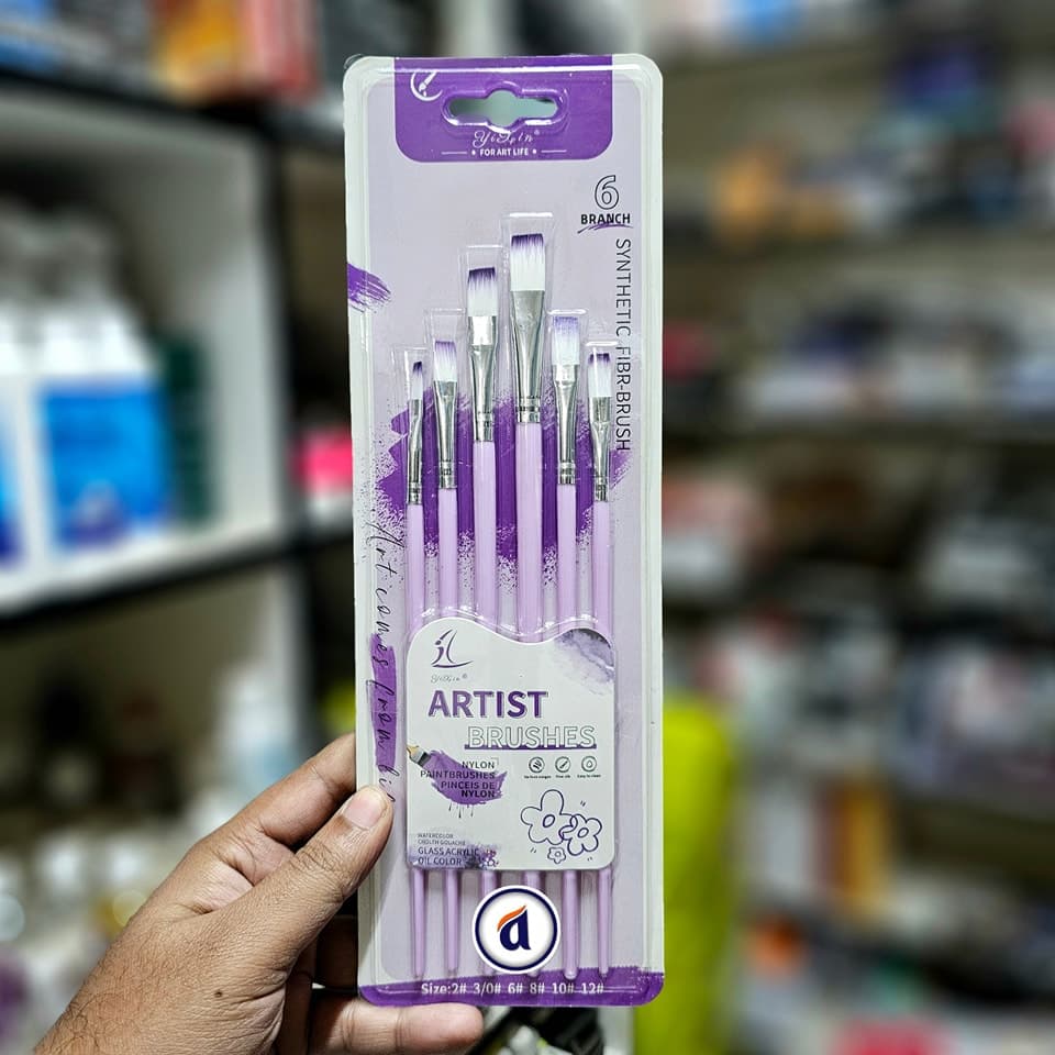 Yixin Artist Flat Brush Set 6pc H-1D