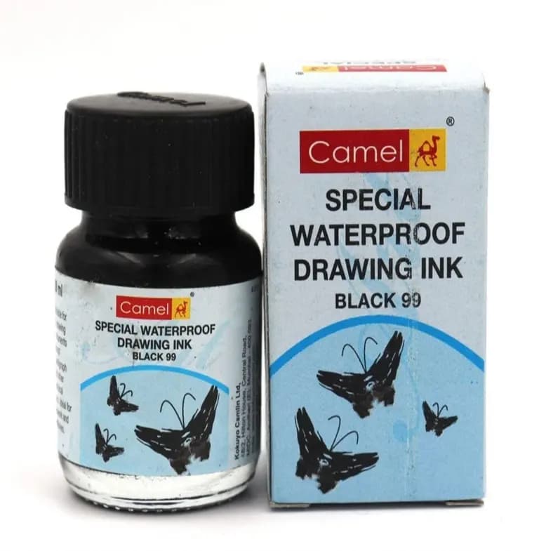 Camel Drawing Ink Special Waterproof Black 20ml