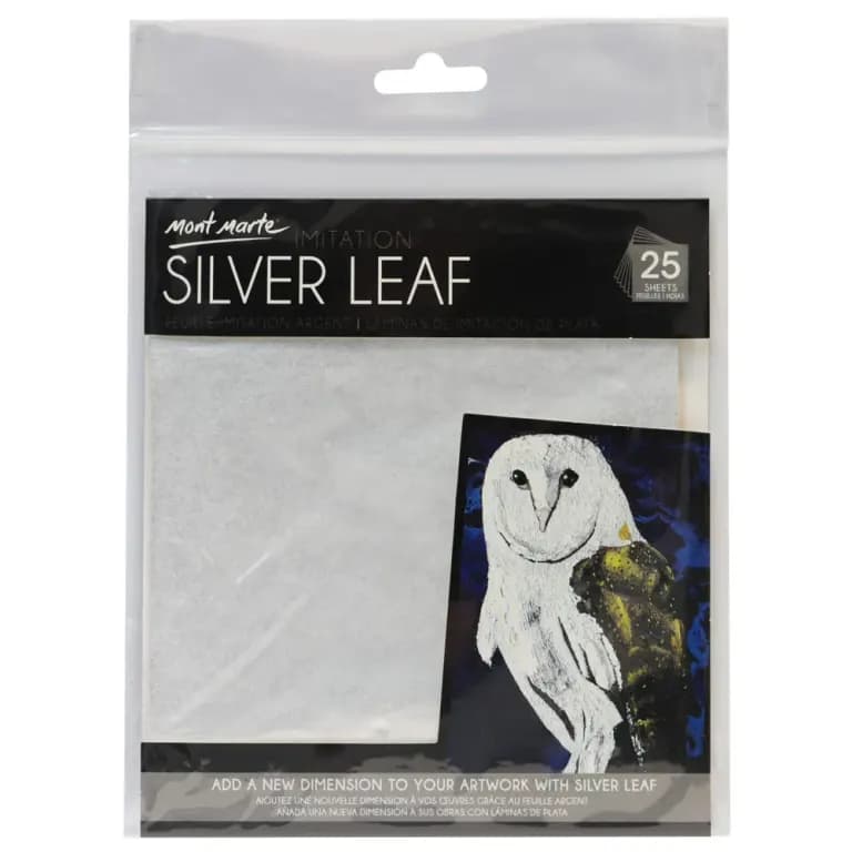 Mont Marte Silver Leaf 14x14cm 25 Sheet